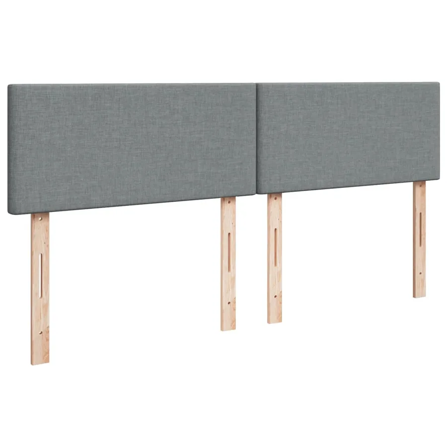Sommier à lattes de lit avec matelas Gris clair 200x200cm Tissu - 12