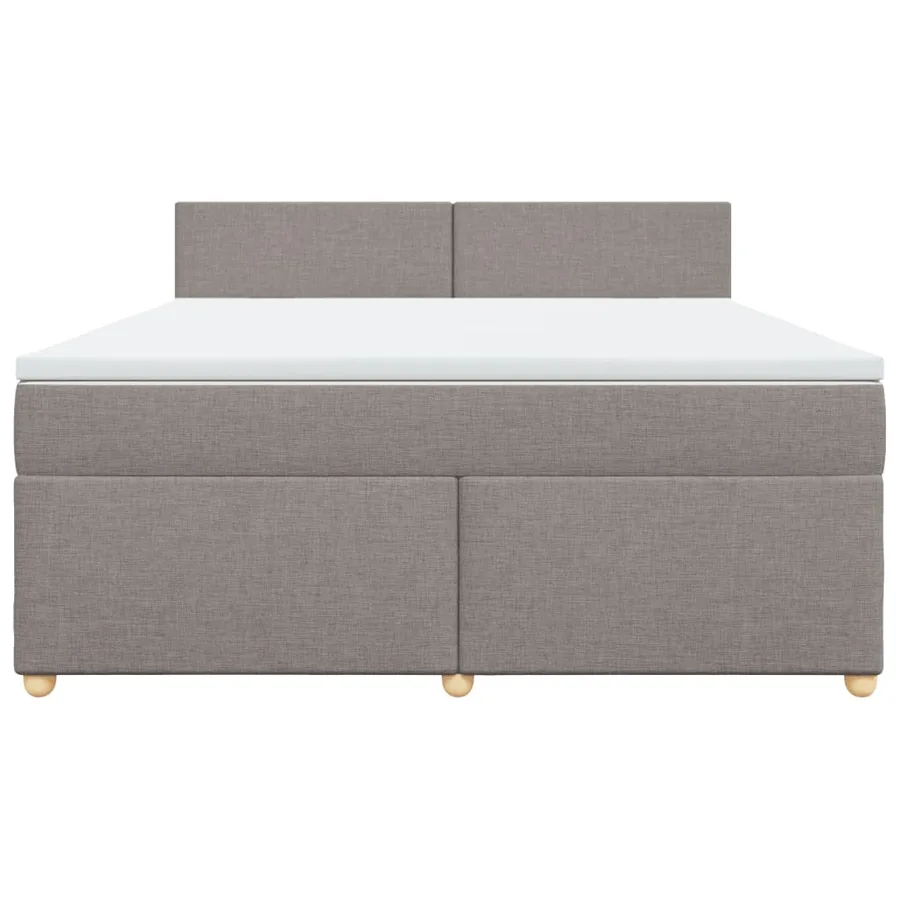 Sommier à lattes de lit avec matelas Taupe 180x200 cm Tissu - 6