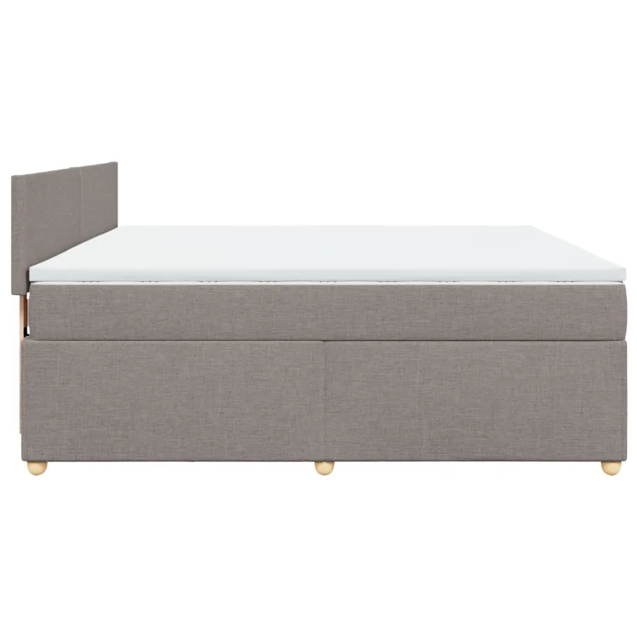 Sommier à lattes de lit avec matelas Taupe 180x200 cm Tissu - 7