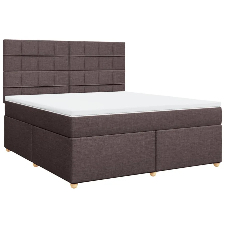 Sommier à lattes de lit avec matelas Marron foncé 180x200 cm - 3