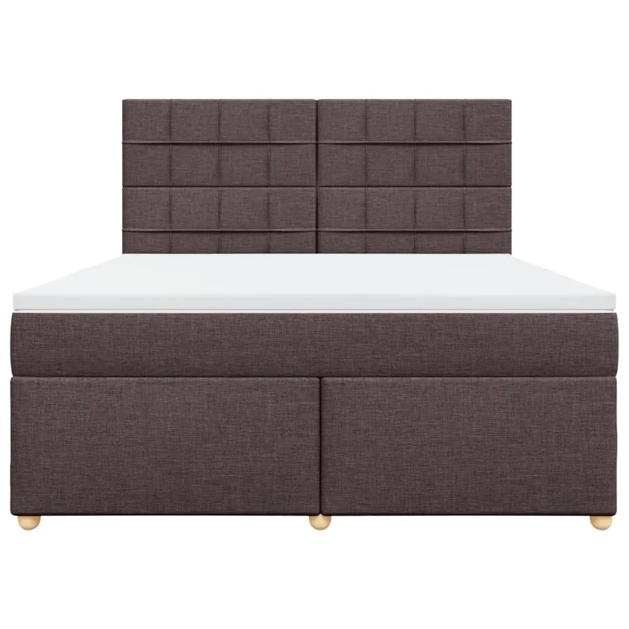 Sommier à lattes de lit avec matelas Marron foncé 180x200 cm - 6