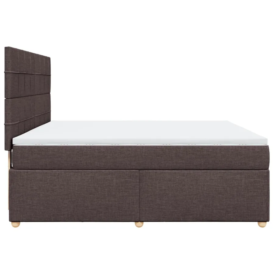 Sommier à lattes de lit avec matelas Marron foncé 180x200 cm - 7