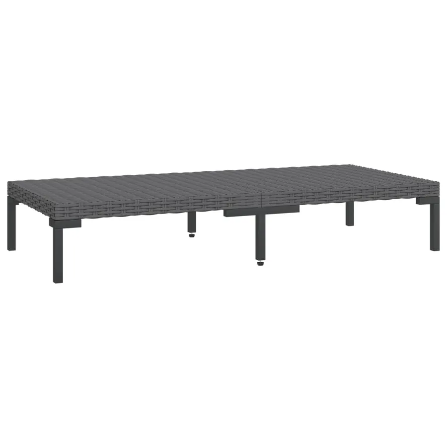 Salon de jardin 11 pcs avec coussins Résine tressée Gris foncé - 7