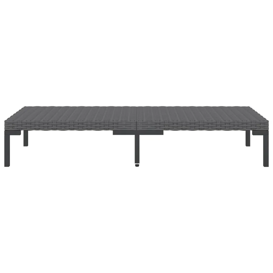 Salon de jardin 11 pcs avec coussins Résine tressée Gris foncé - 8