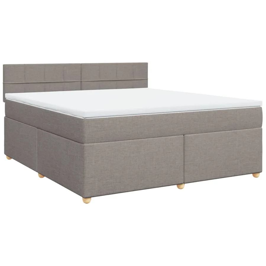Sommier à lattes de lit avec matelas Taupe 180x200 cm Tissu - 3
