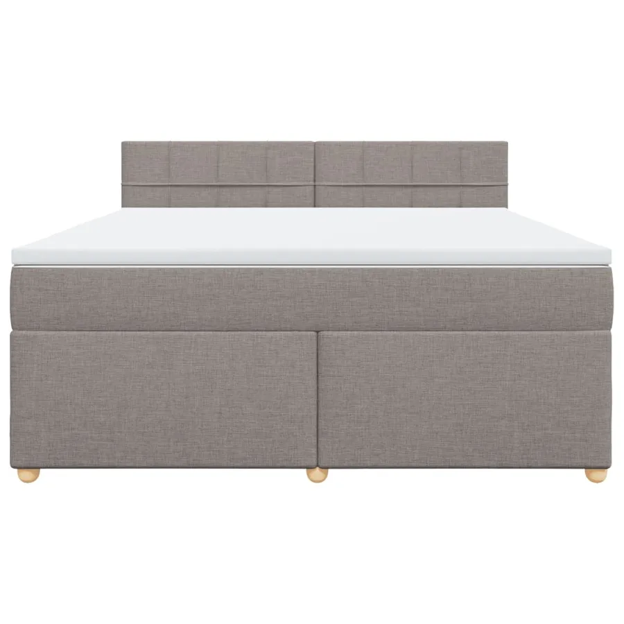 Sommier à lattes de lit avec matelas Taupe 180x200 cm Tissu - 6