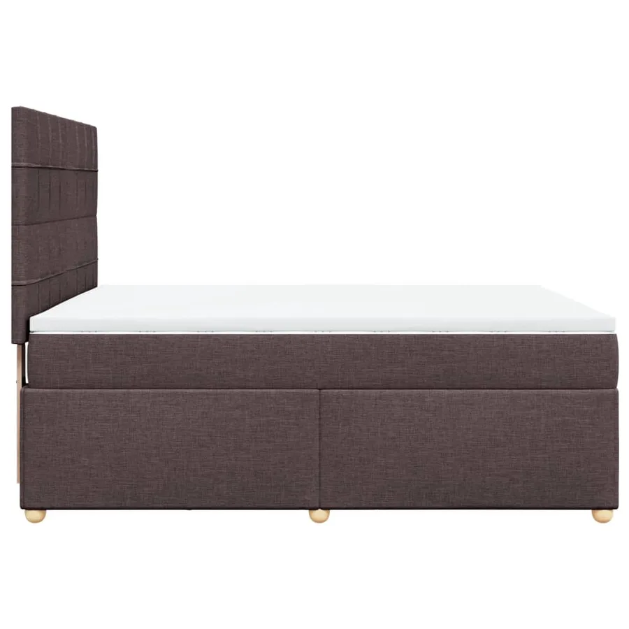 Sommier à lattes de lit avec matelas Marron foncé 140x190 cm - 5