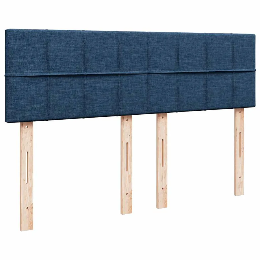 Sommier à lattes de lit avec matelas Bleu 140x190 cm Tissu - 12