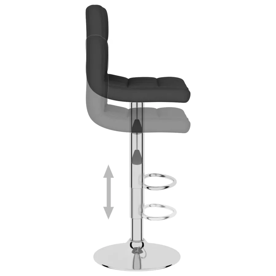 Tabouret de bar Noir Tissu - 6