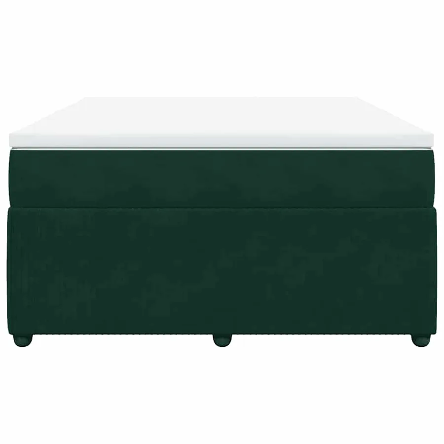 Sommier à lattes de lit et matelas Vert foncé 140x190cm Velours - 4
