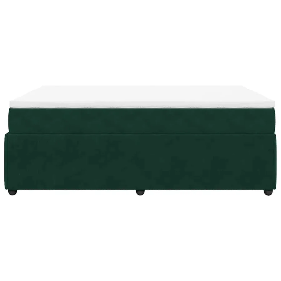 Sommier à lattes de lit et matelas Vert foncé 140x190cm Velours - 8