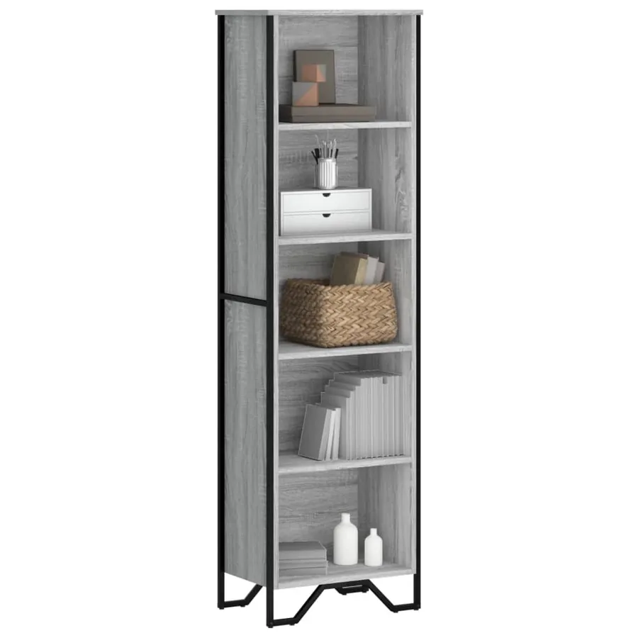 Bibliothèque sonoma gris 50x31x169 cm bois d'ingénierie