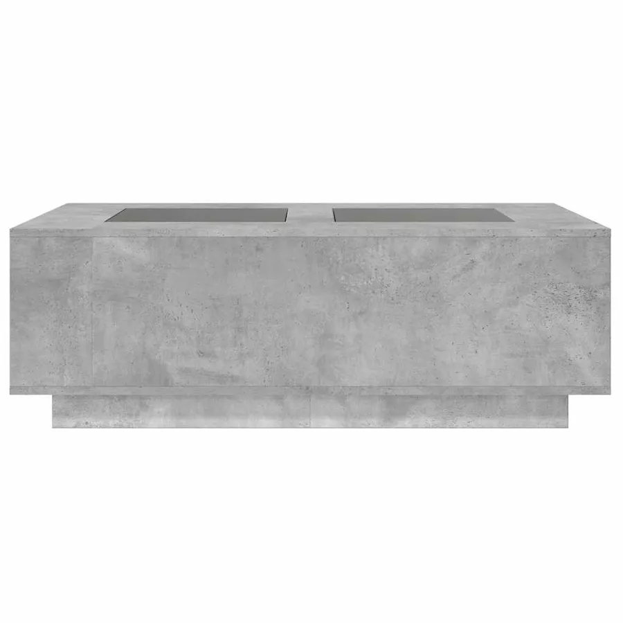 Table basse avec LED infini gris béton 116x69x40 cm - 6