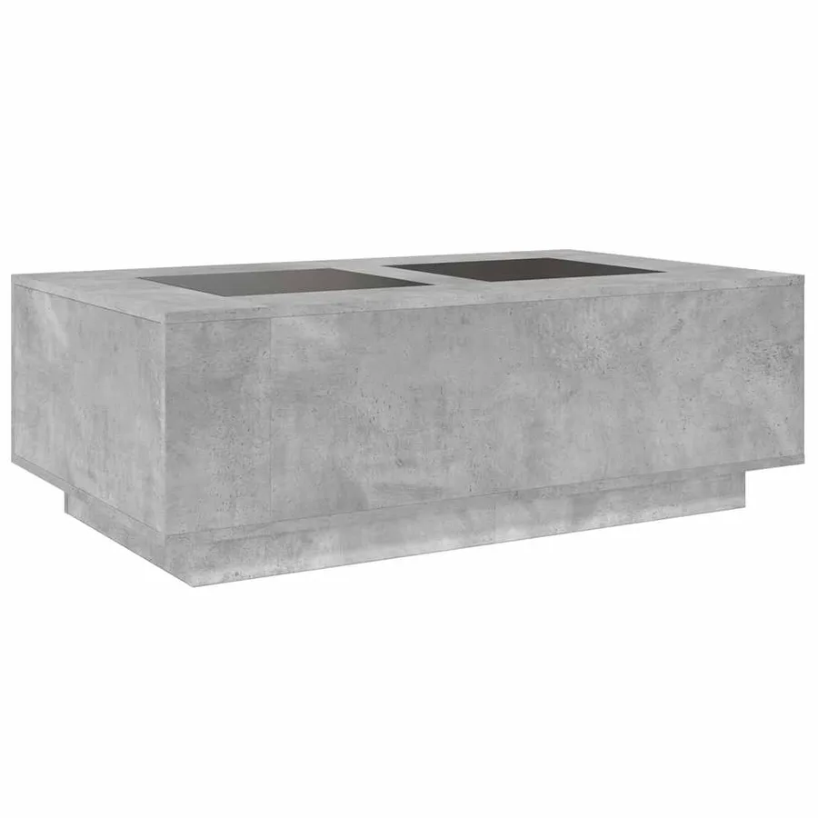 Table basse avec LED infini gris béton 116x69x40 cm - 8