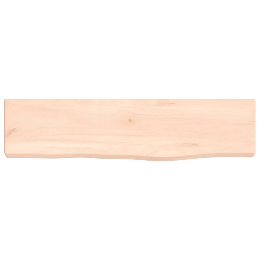 Étagère murale 40x10x2 cm bois de chêne massif non traité - 4