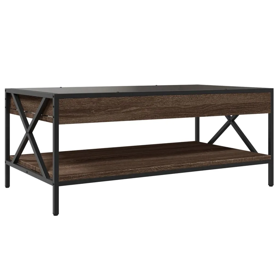Table basse avec LED Infinity chêne marron 90x50x38 cm - 8