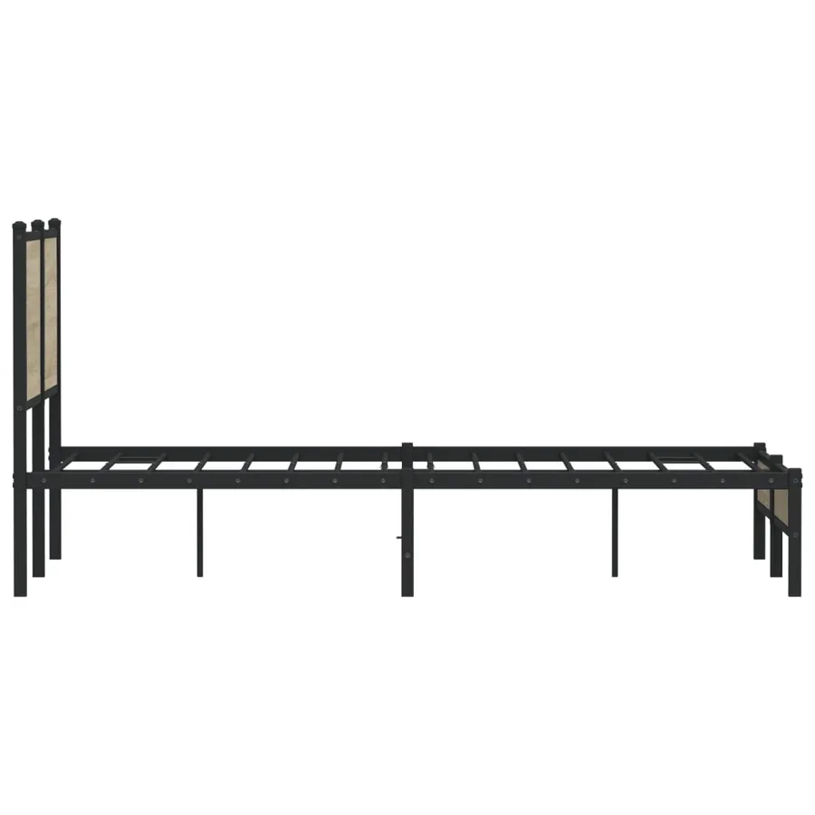 Cadre de lit en métal sans matelas chêne sonoma 120x200 cm - 6