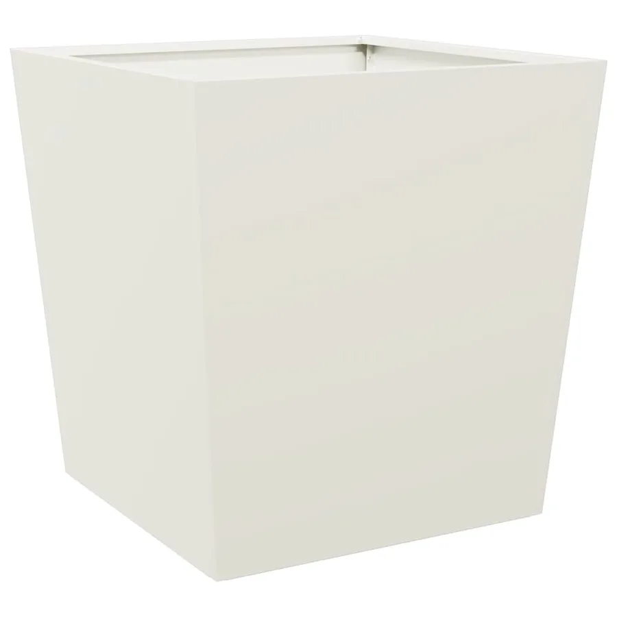 Jardinières 2 pcs blanc 50x50x50 cm acier - 5