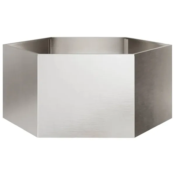 Jardinière hexagone 104x90x45 cm acier inoxydable