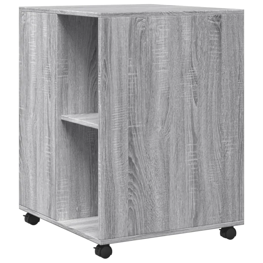 Table d'appoint avec roues sonoma gris bois d'ingénierie - 6