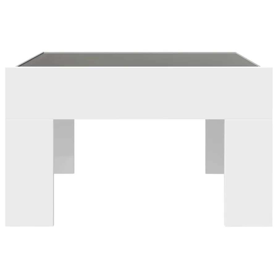 Table basse avec LED infini blanc 50x50x30 cm - 6