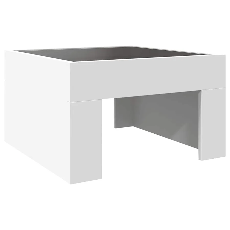 Table basse avec LED infini blanc 50x50x30 cm - 8