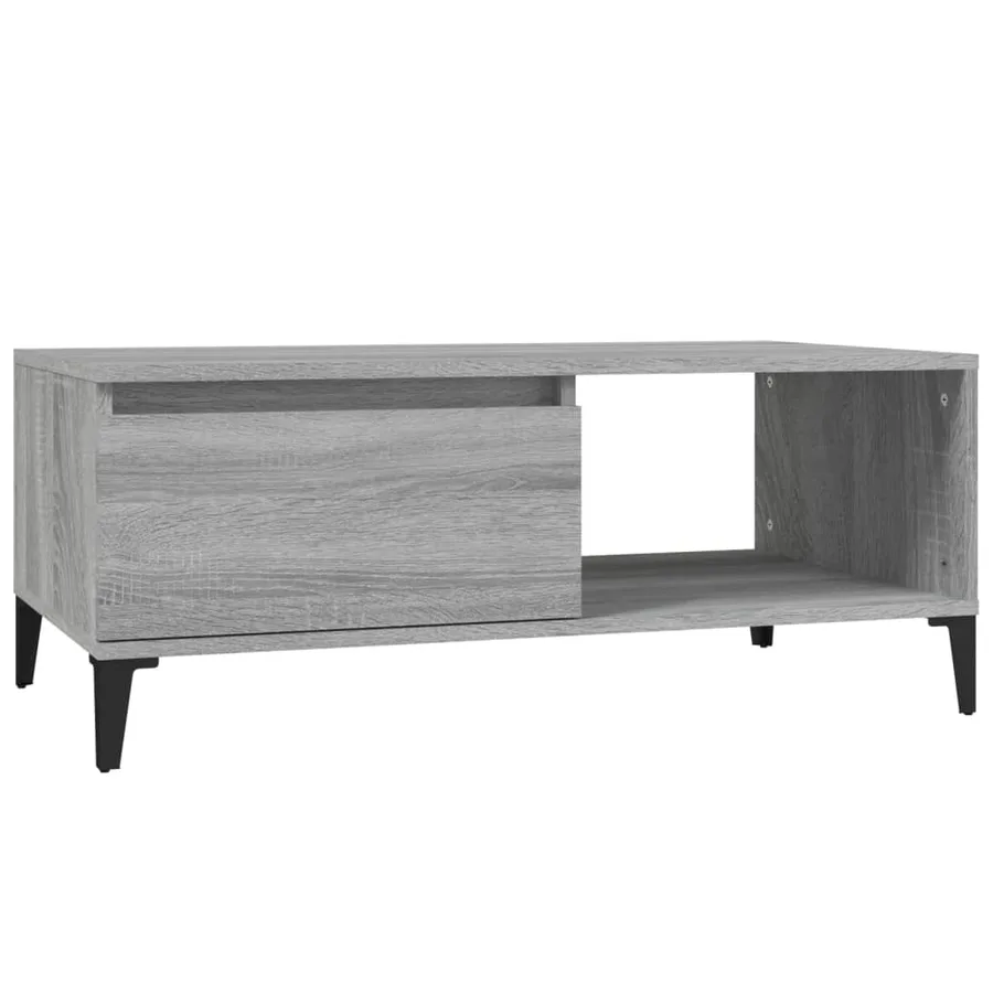 Table basse Sonoma gris 90x50x36,5 cm Bois d'ingénierie - 2