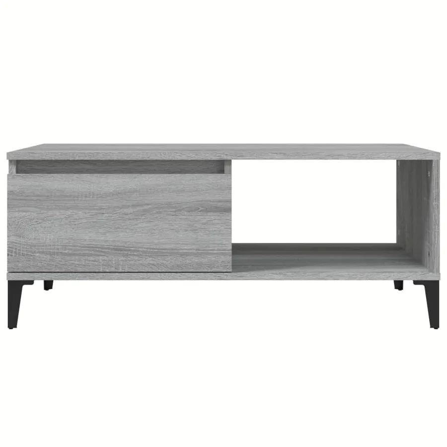 Table basse Sonoma gris 90x50x36,5 cm Bois d'ingénierie - 5