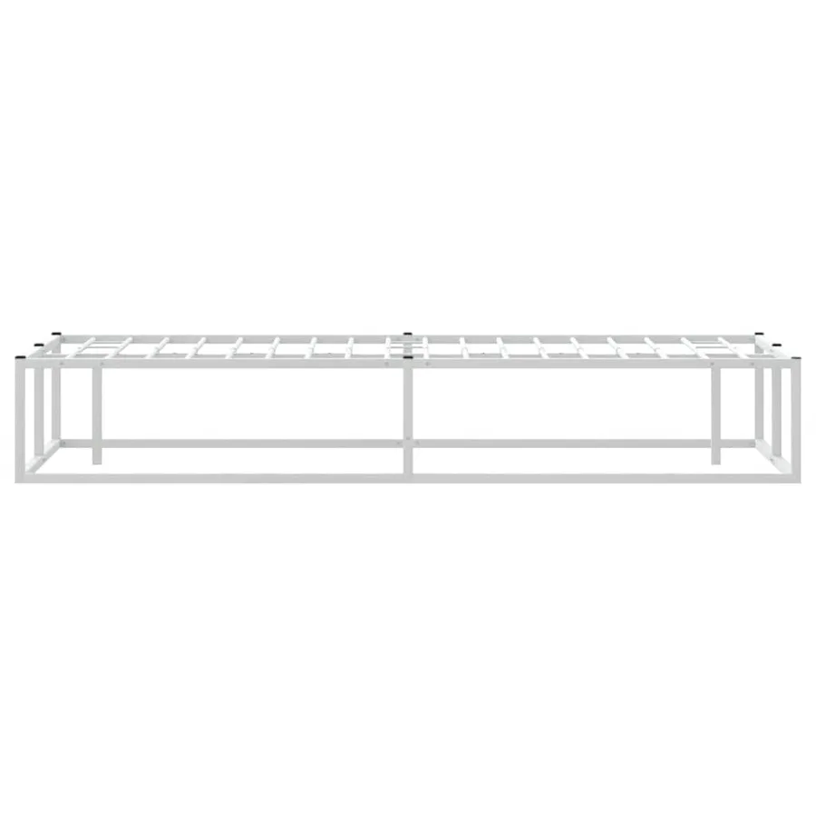 Cadre de lit sans matelas blanc 120x200 cm métal - 5