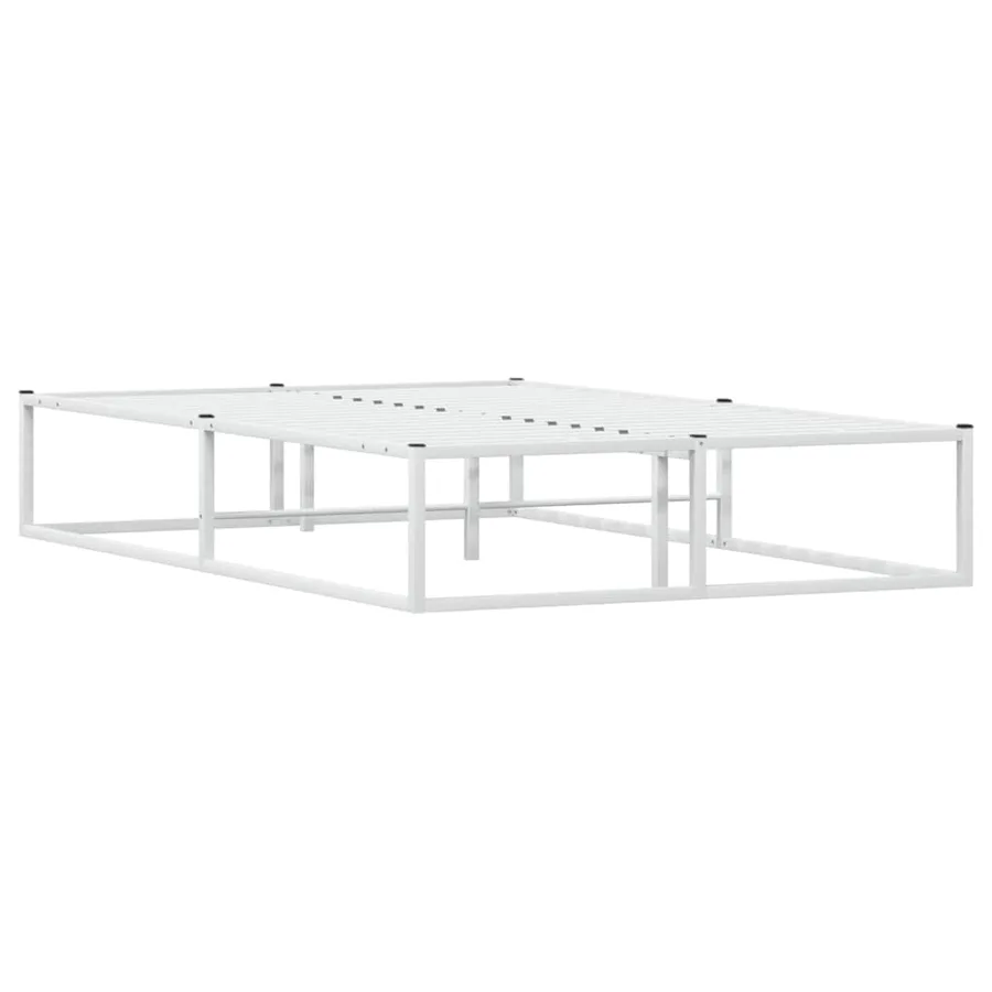 Cadre de lit sans matelas blanc 120x200 cm métal - 6