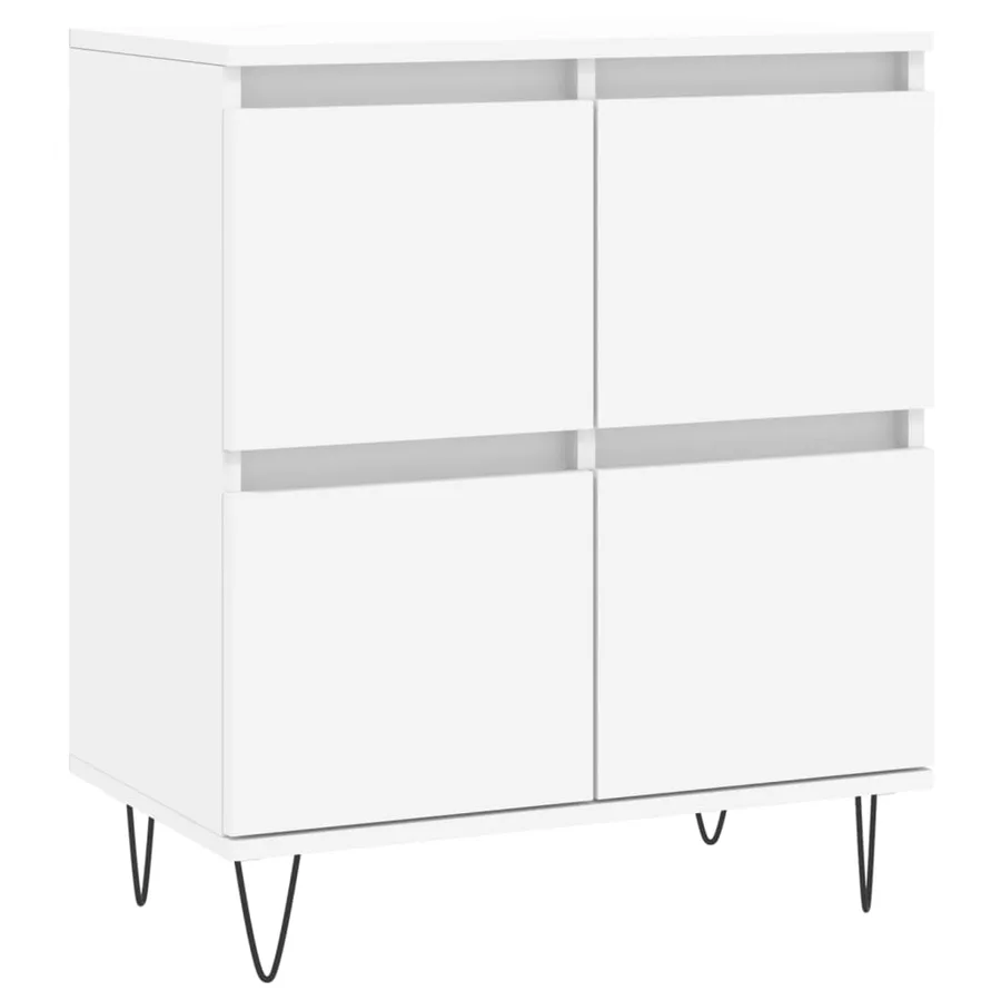 Buffets 3 pcs Blanc Bois d'ingénierie - 5