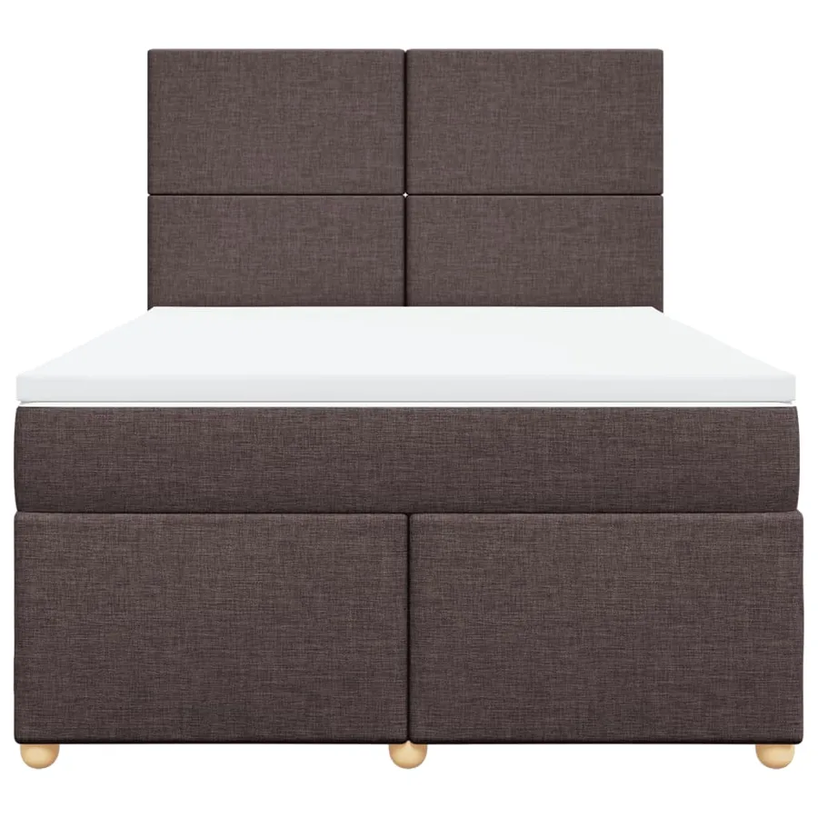 Sommier à lattes de lit avec matelas Marron foncé 140x200 cm - 4