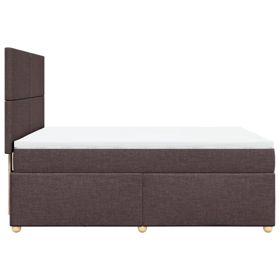Sommier à lattes de lit avec matelas Marron foncé 140x200 cm - 5