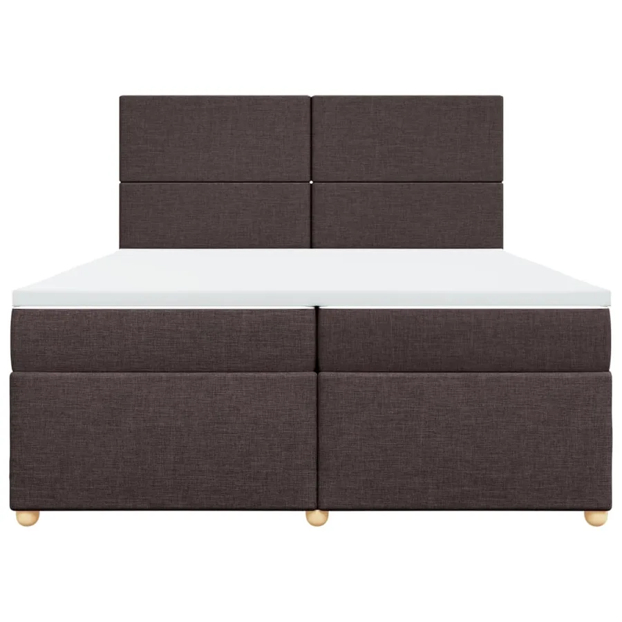 Sommier à lattes de lit avec matelas Marron foncé 200x200 cm - 4