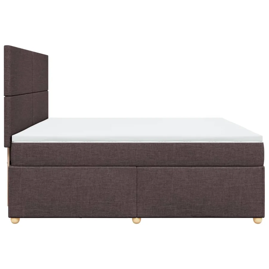 Sommier à lattes de lit avec matelas Marron foncé 200x200 cm - 7