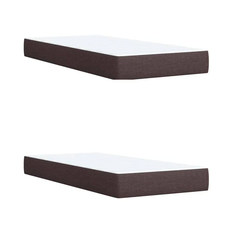 Sommier à lattes de lit avec matelas Marron foncé 200x200 cm - 11