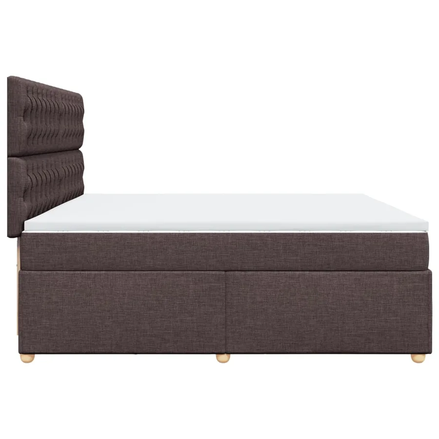 Sommier à lattes de lit avec matelas Marron foncé 200x200 cm - 7