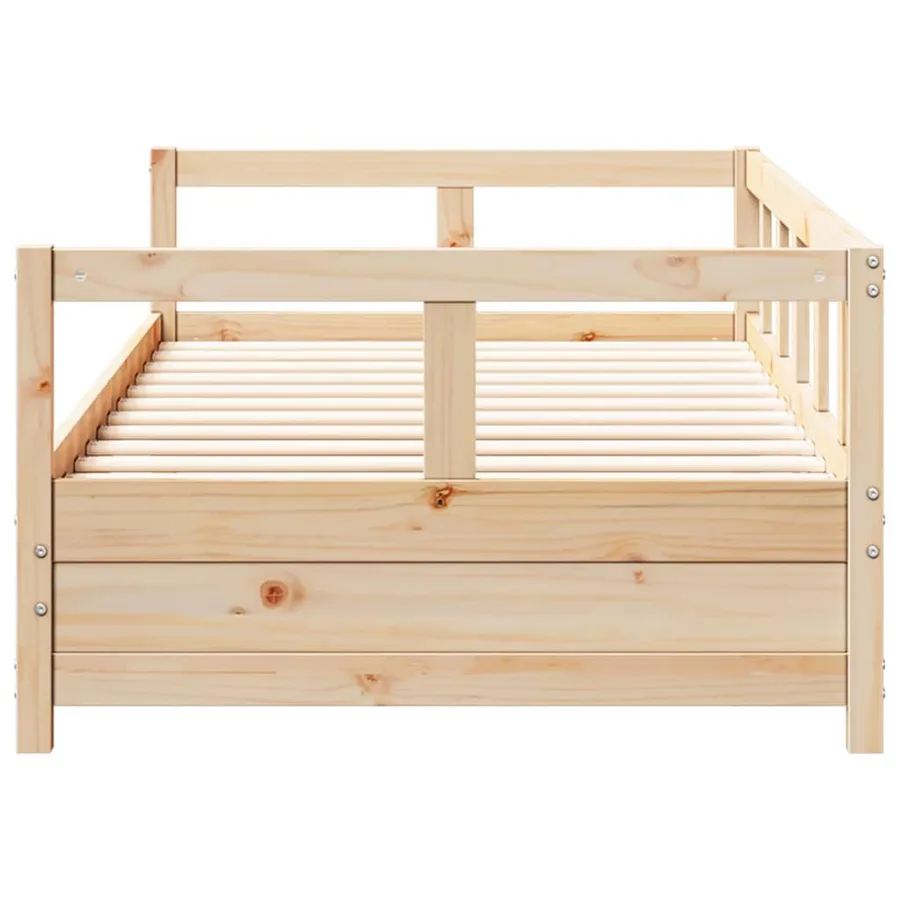 Lit de jour sans matelas naturel 80x200 cm bois pin massif - 6