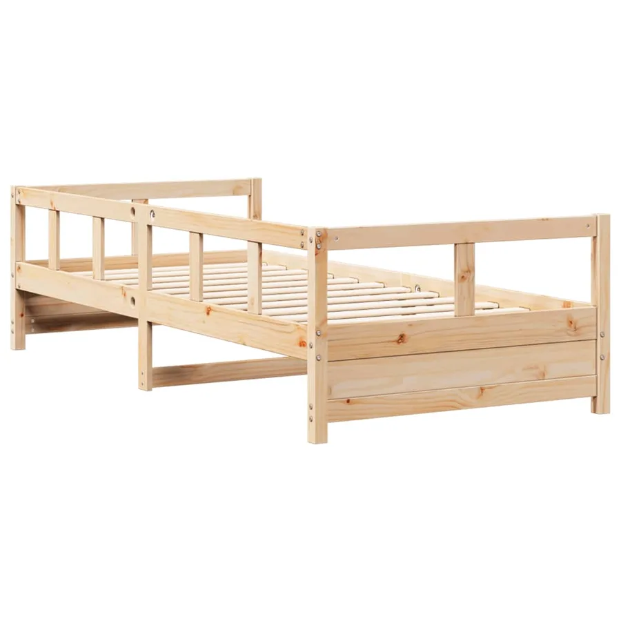 Lit de jour sans matelas naturel 80x200 cm bois pin massif - 7