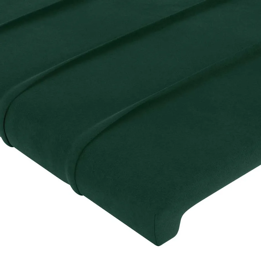 Tête de lit Vert foncé 100x5x78/88 cm Velours - 4