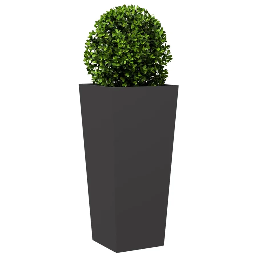 Jardinières 2 pcs noir 35x35x75 cm acier - 4