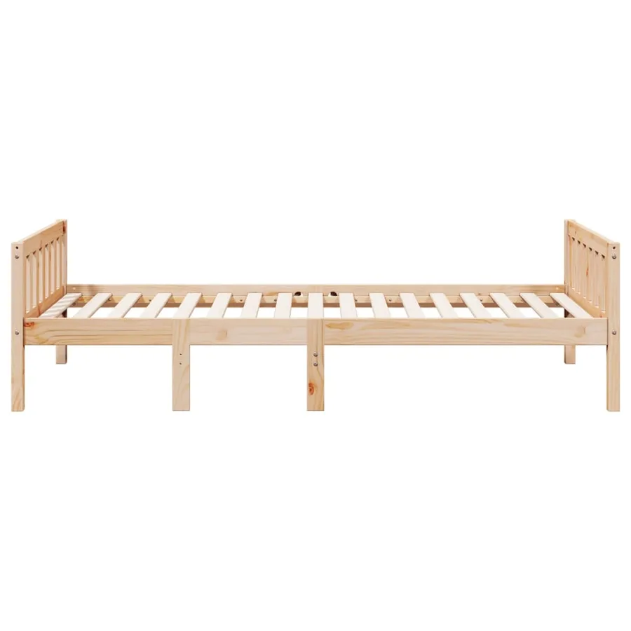 Lit pour enfants sans matelas 75x190 cm bois de pin massif - 5