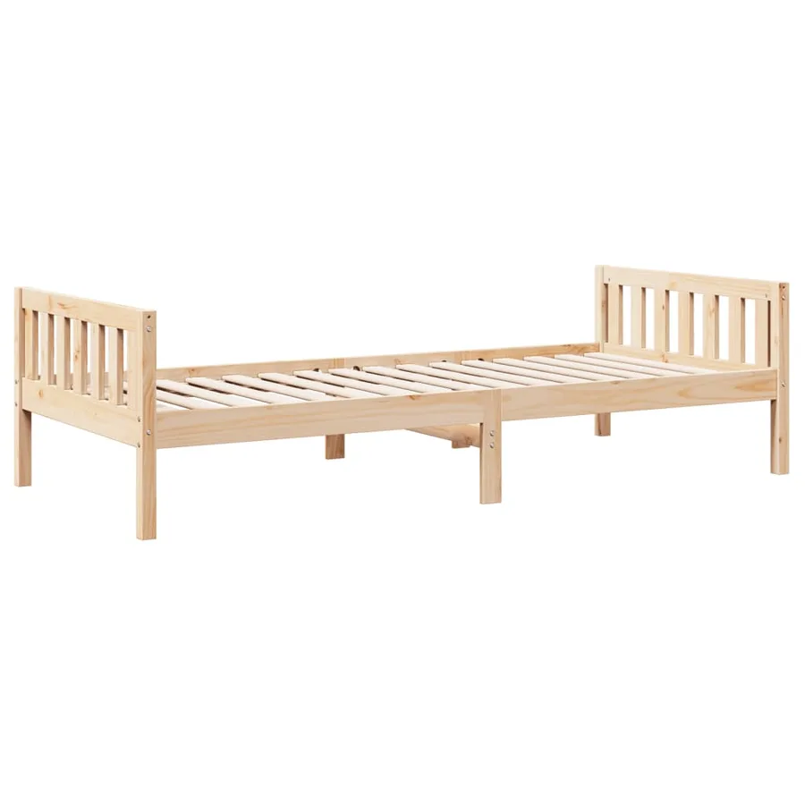 Lit pour enfants sans matelas 75x190 cm bois de pin massif - 7