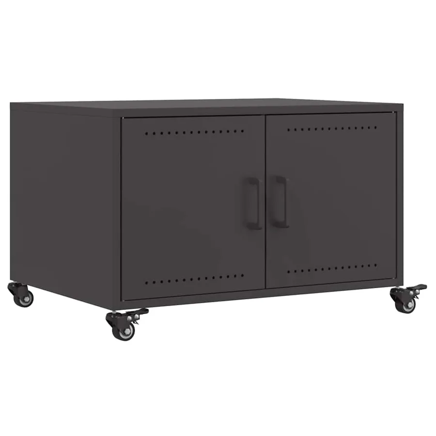 Table basse noir 68x50x43,5 cm acier - 2