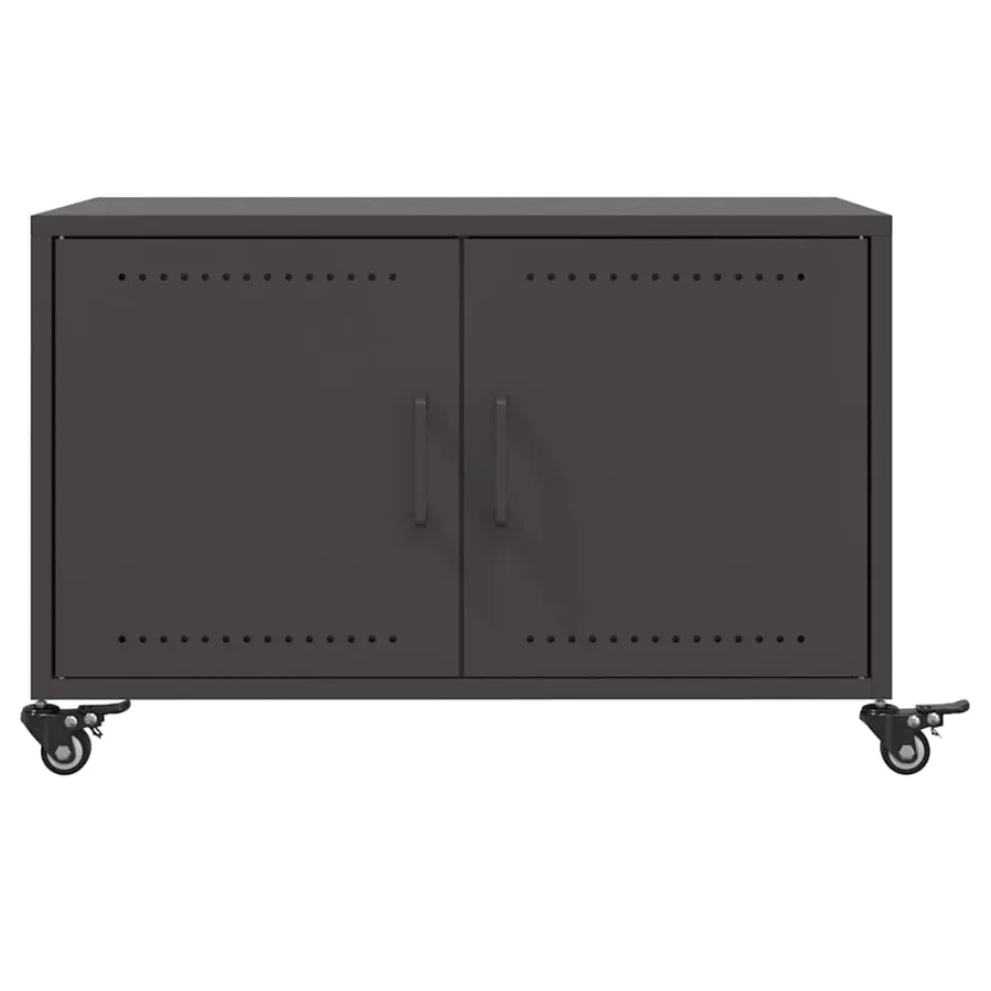 Table basse noir 68x50x43,5 cm acier - 6