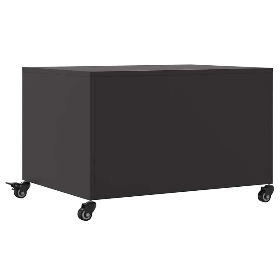 Table basse noir 68x50x43,5 cm acier - 8