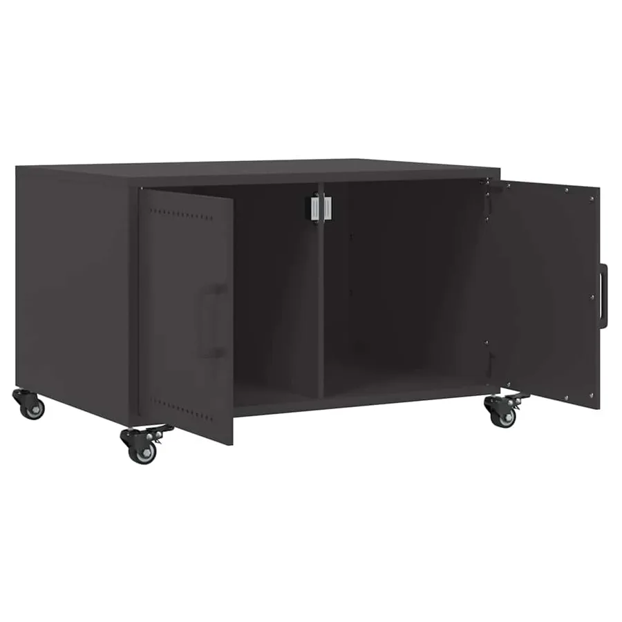Table basse noir 68x50x43,5 cm acier - 9