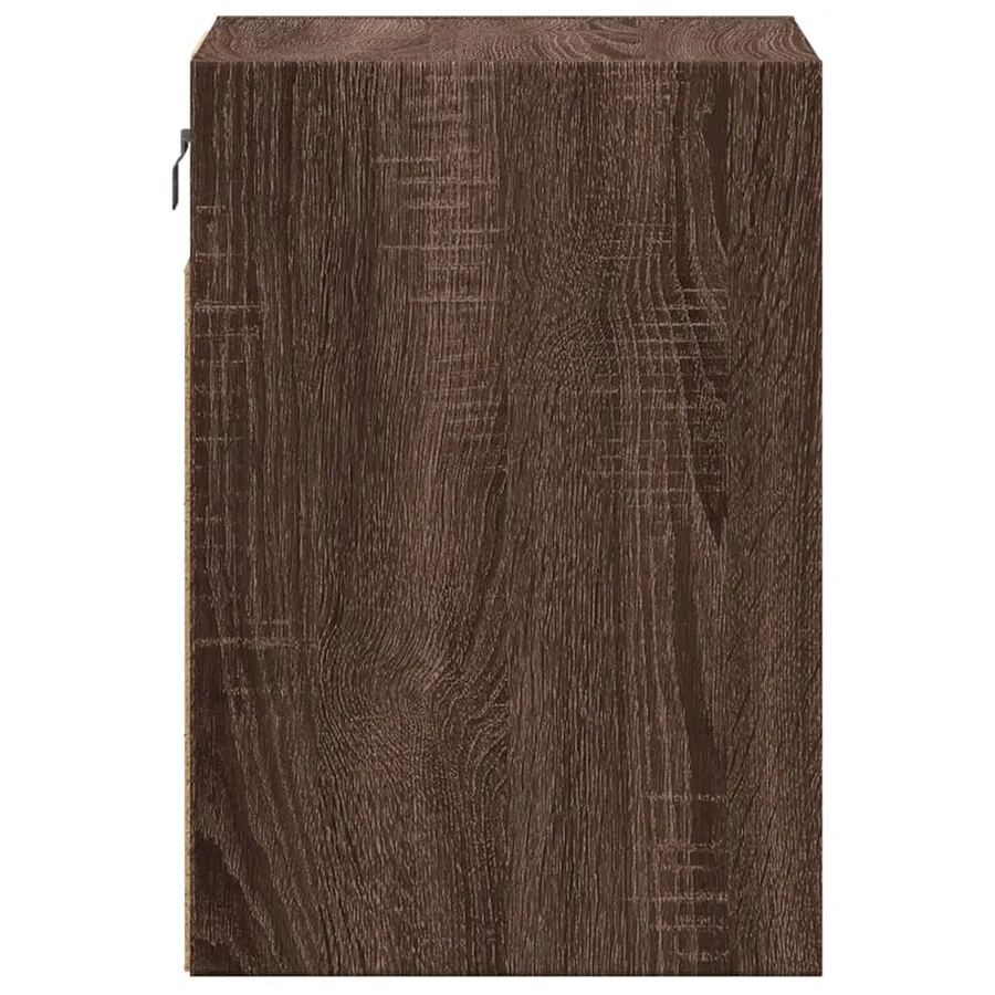 Meuble TV mural avec lumières LED chêne marron 41x31x45 cm - 7