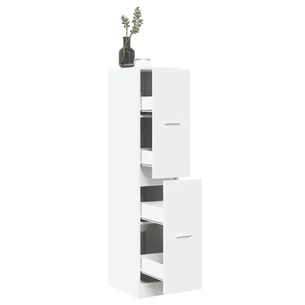 Armoire d'apothicaire blanche 30 x 41 x 144,5 cm Bois d'ingénierie