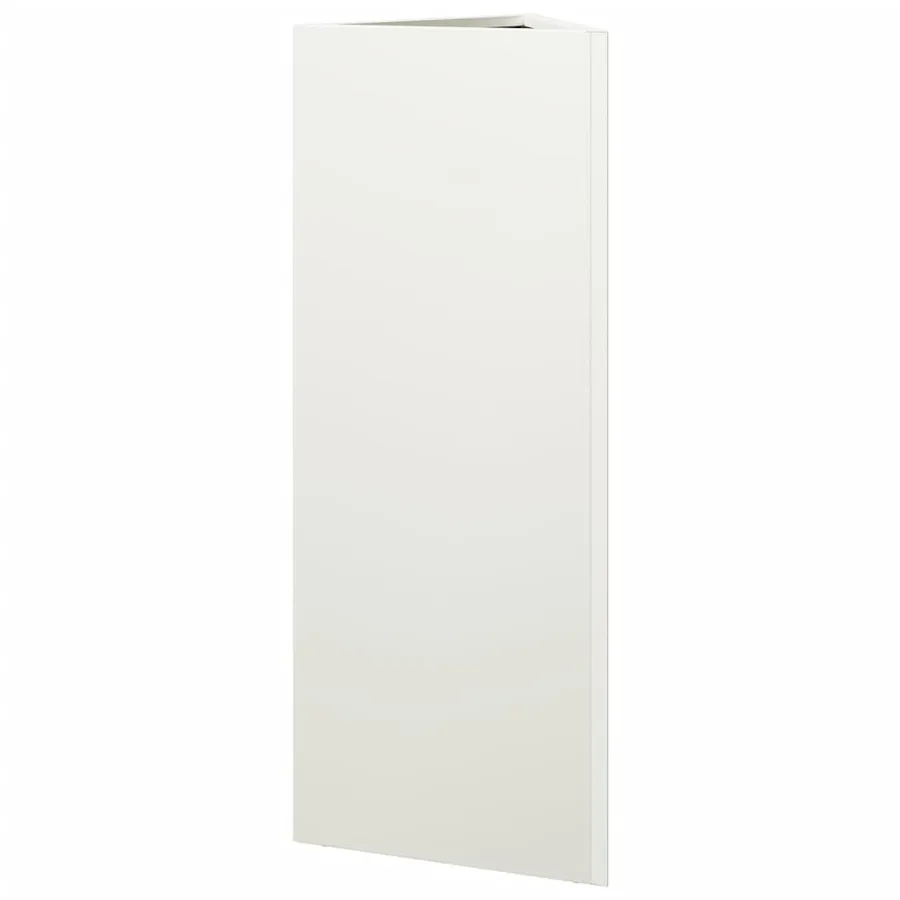 Jardinières 2 pcs blanc triangulaire 30x26x75 cm acier - 8